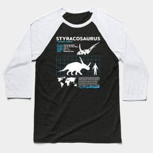 Styracosaurus Fact Sheet Baseball T-Shirt